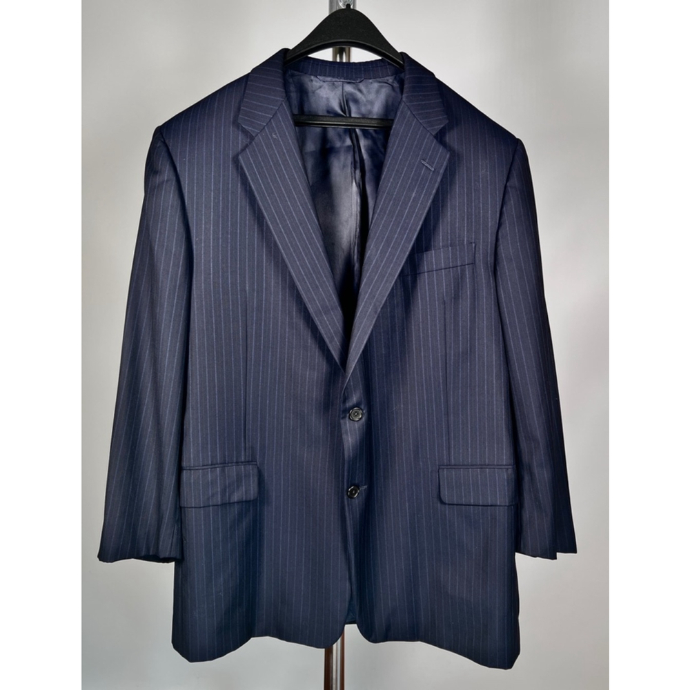 Loro Piana TASMANIAN for HICKEY - FREEMAN Mens Blazer 48R Navy Pin Stripe Wool